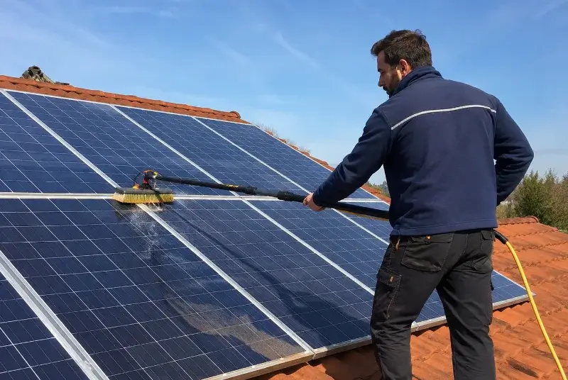 Nettoyage et entretien de panneaux solaires à Tourbes
